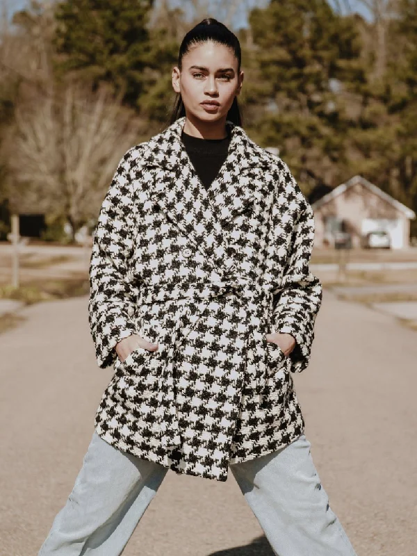 Arlo Oversized Houndstooth Coat