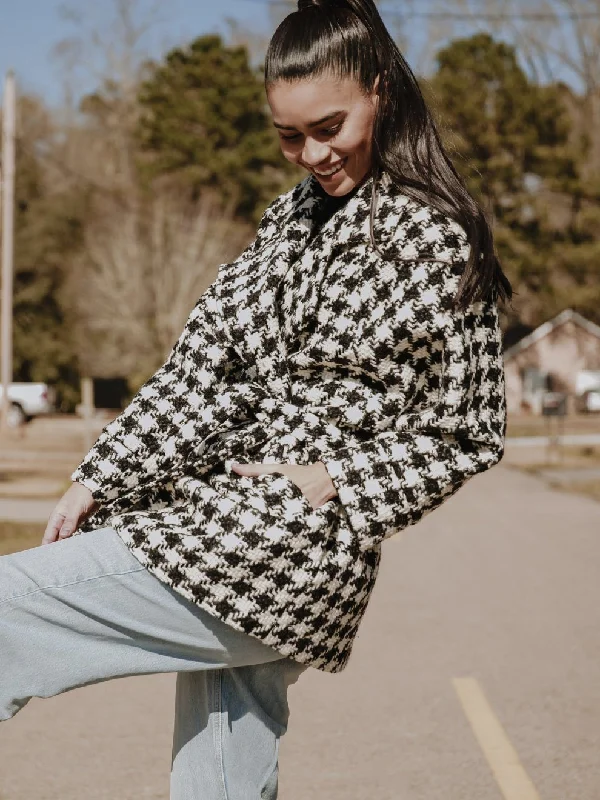 Arlo Oversized Houndstooth Coat