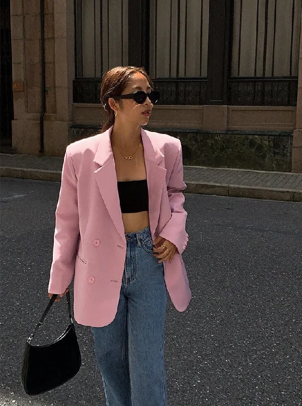 Boyfriend Blazer in Pink