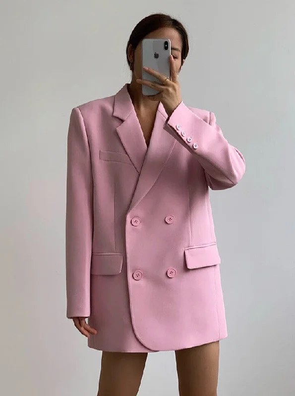 Boyfriend Blazer in Pink