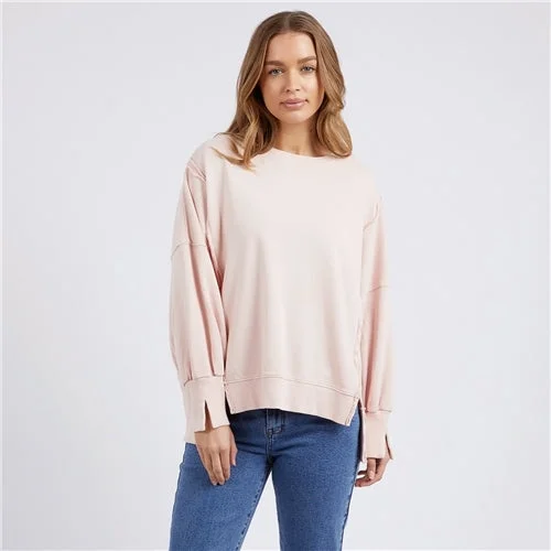 Foxwood Oversized Crew - Peach Pink