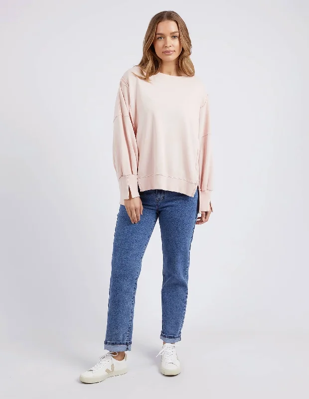 Foxwood Oversized Crew - Peach Pink