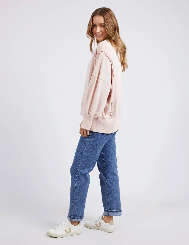 Foxwood Oversized Crew - Peach Pink