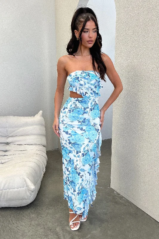 Rayana Maxi Dress - Blue Floral