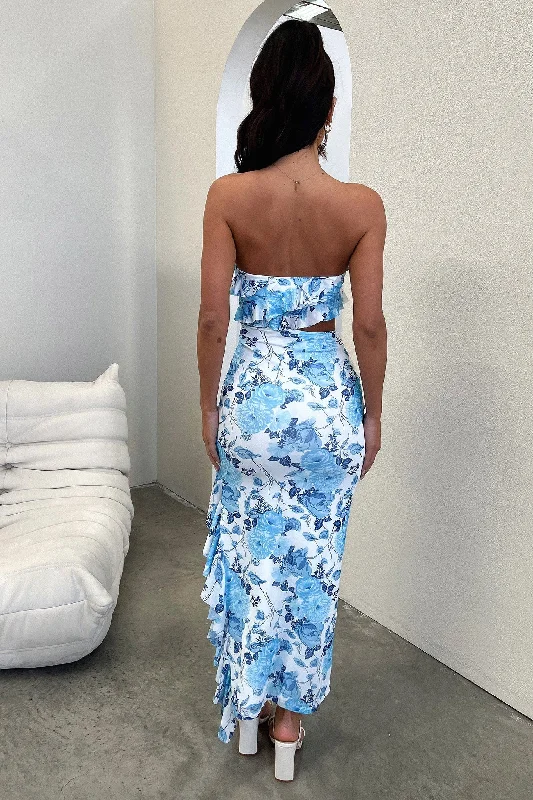 Rayana Maxi Dress - Blue Floral