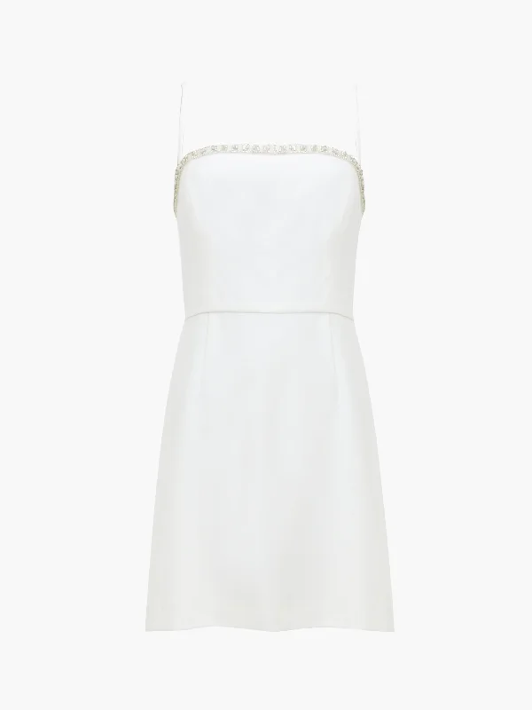 Whisper Embellished Neck Dress