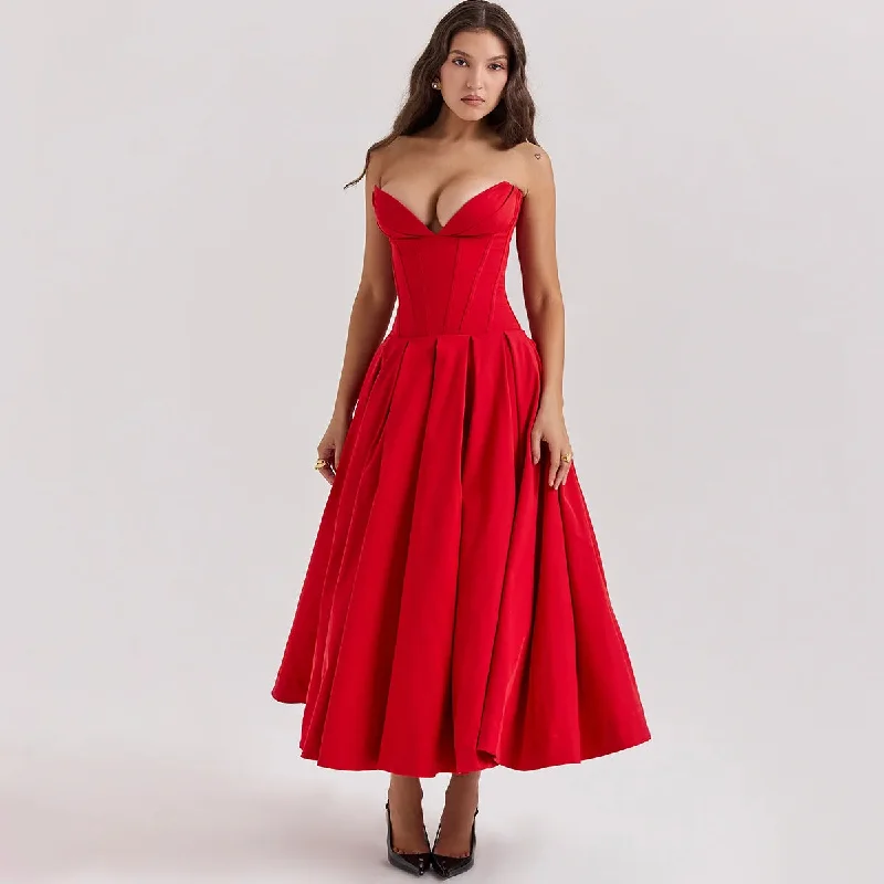 RED / XS (heavy dress )