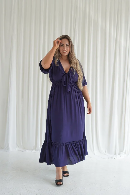 Tara Maxi Dress in Navy