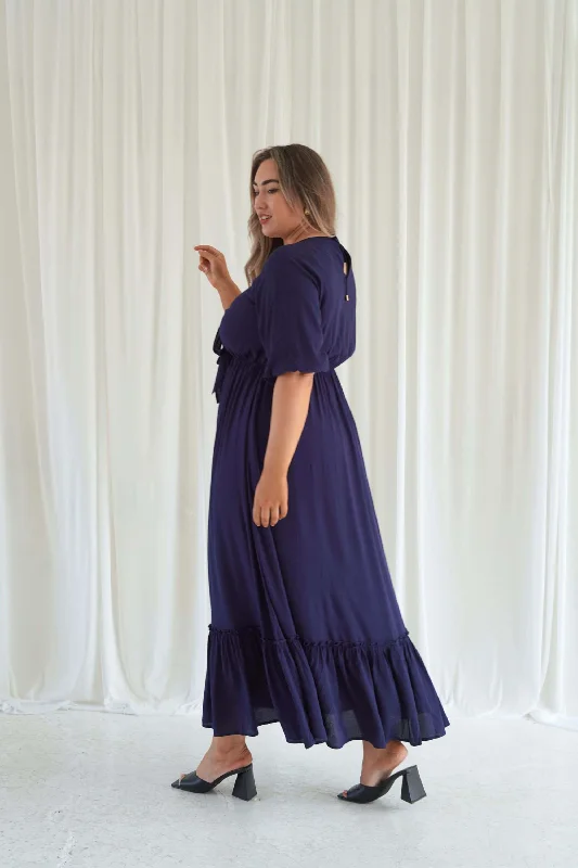 Tara Maxi Dress in Navy