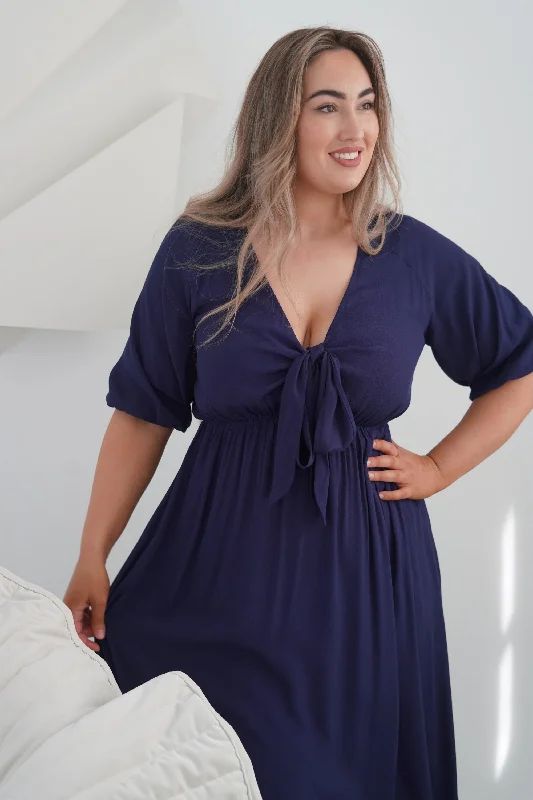 Tara Maxi Dress in Navy