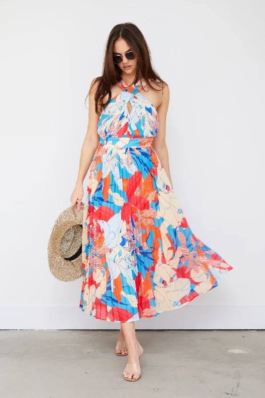 SALE - Zoya Printed Woven Midi Dress