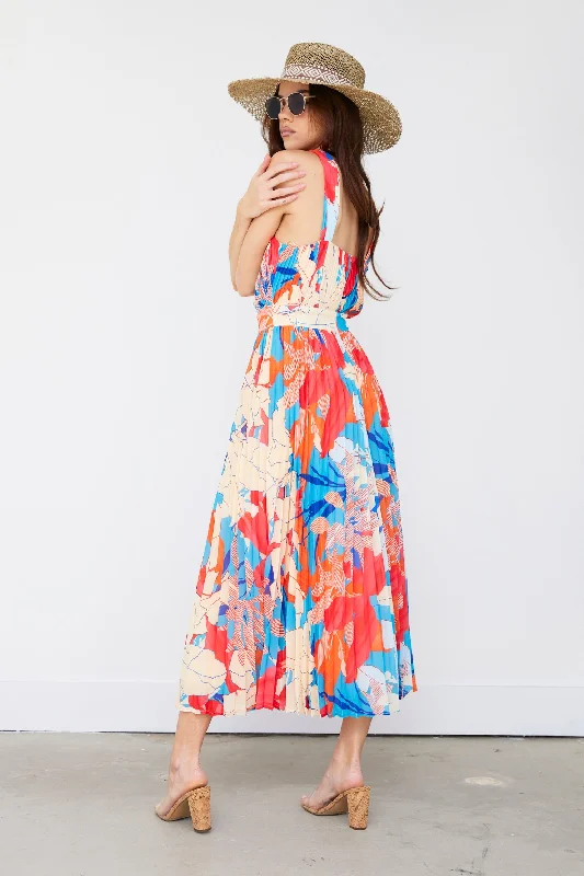 SALE - Zoya Printed Woven Midi Dress