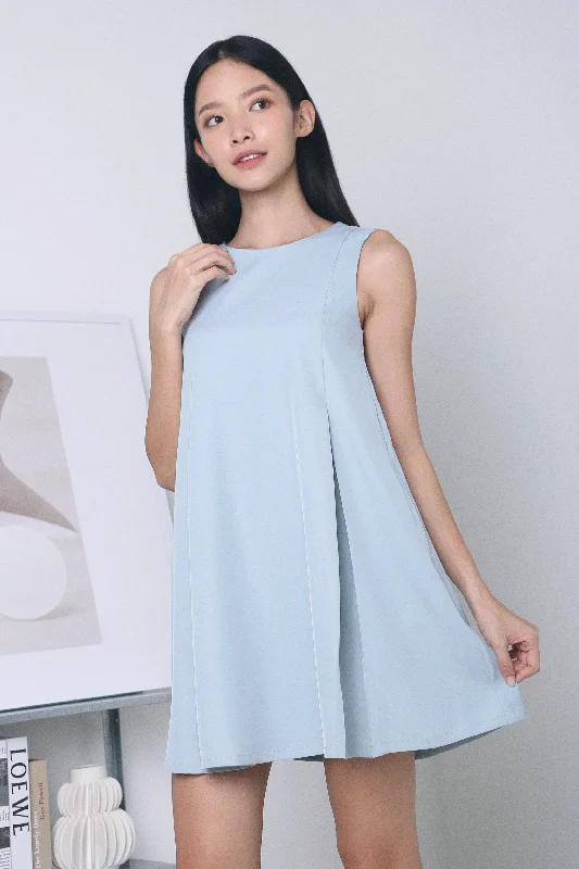 Berenice Swing Shift Dress Powder Blue