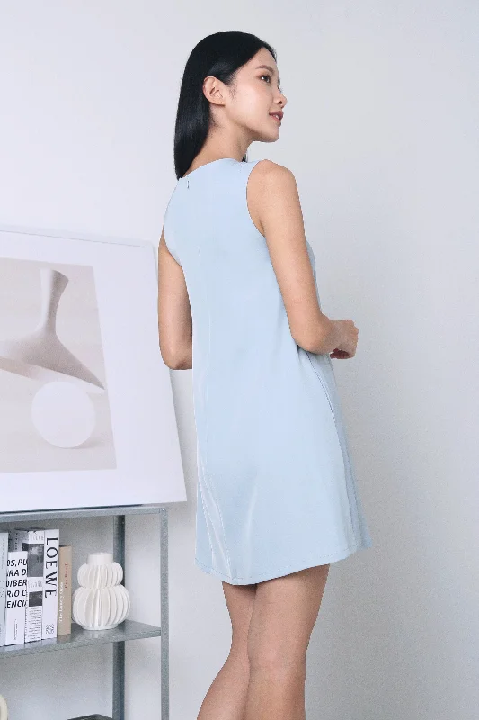 Berenice Swing Shift Dress Powder Blue