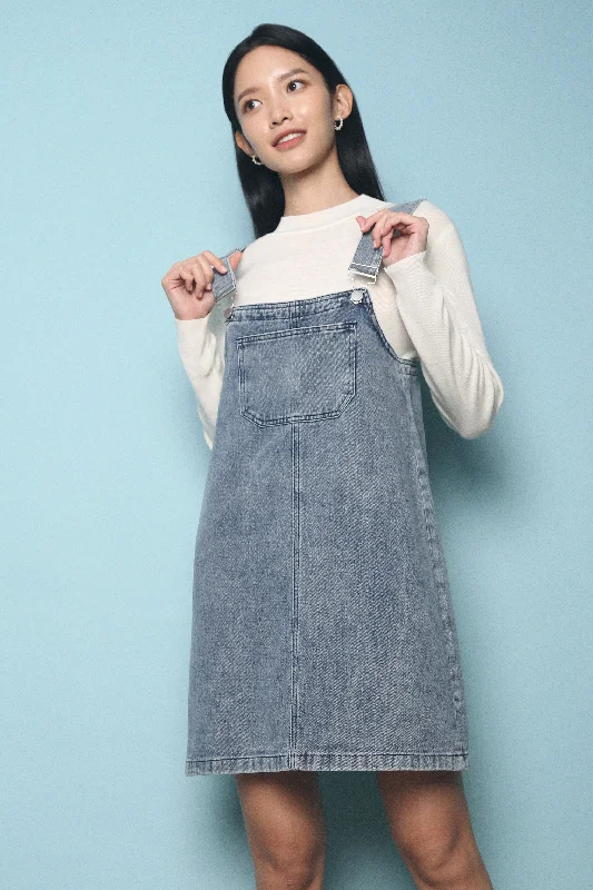 Lassie Pinafore Denim Dress Light