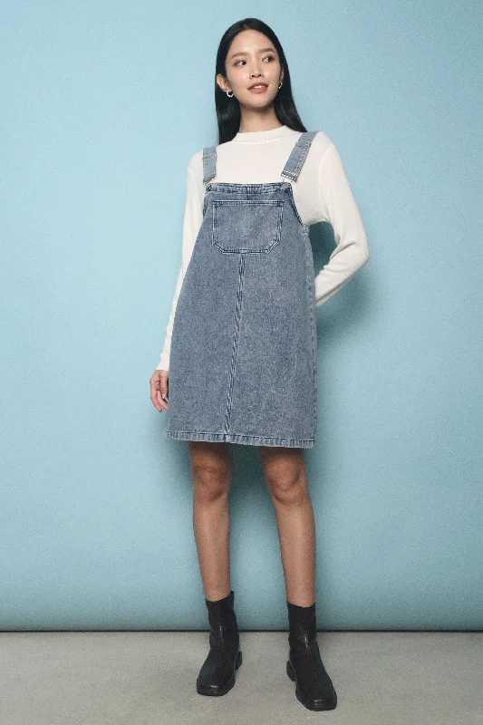 Lassie Pinafore Denim Dress Light