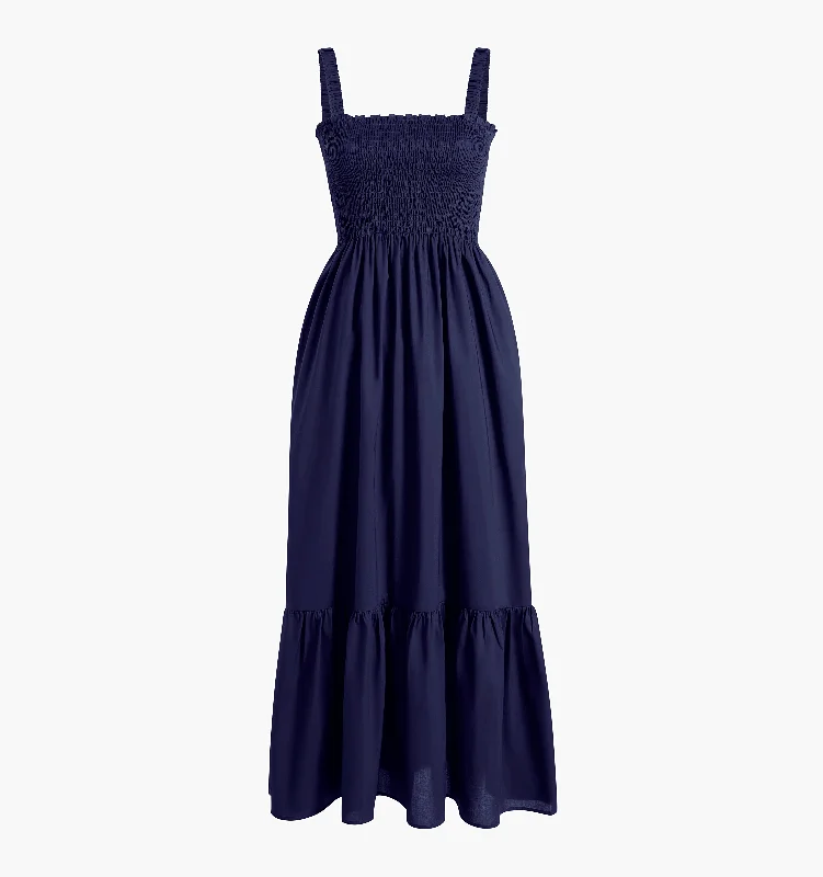 The Anjuli Nap Dress - Navy Cotton