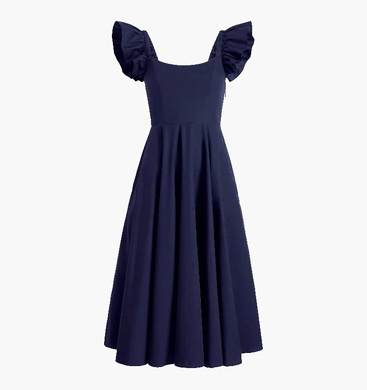 The Daphne Dress - Navy Cotton