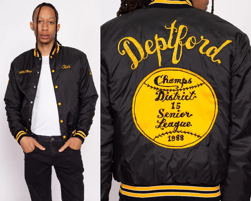 80s Baseball League Chainstitch Varsity Jacket - Men's Small