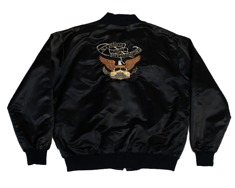 80s Vehicle Theft Investigation Satin Bomber - Men's Large