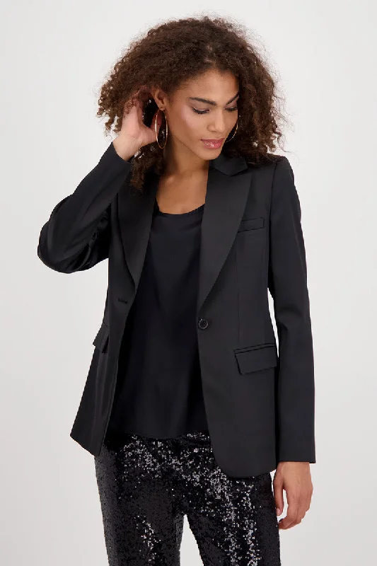 Blazer Satin 807402MNR in Black by Monari