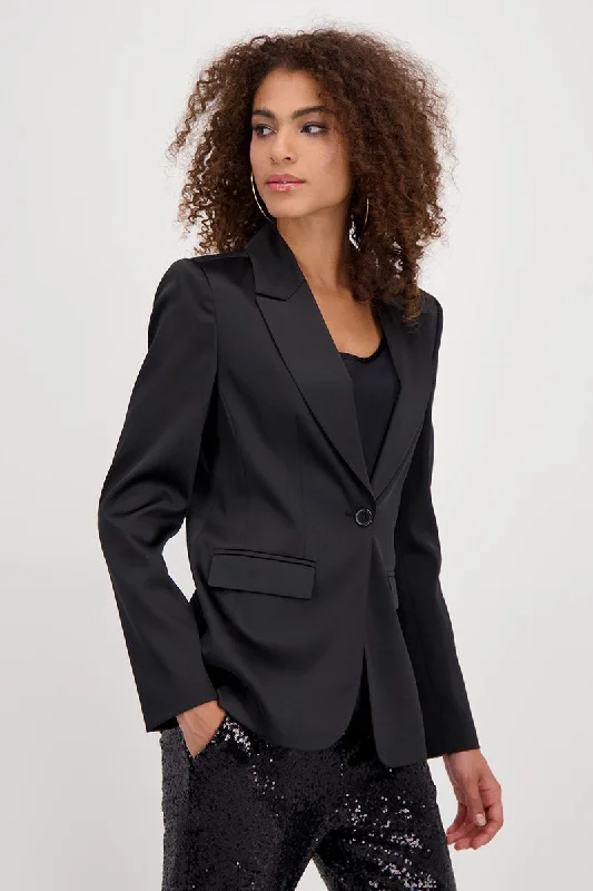 Blazer Satin 807402MNR in Black by Monari