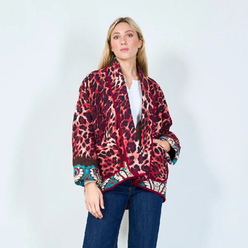 Bold animal print kimono jacket wholesale