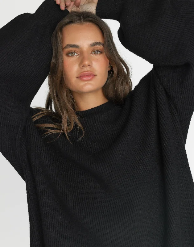 Cody Oversized Jumper (Black)