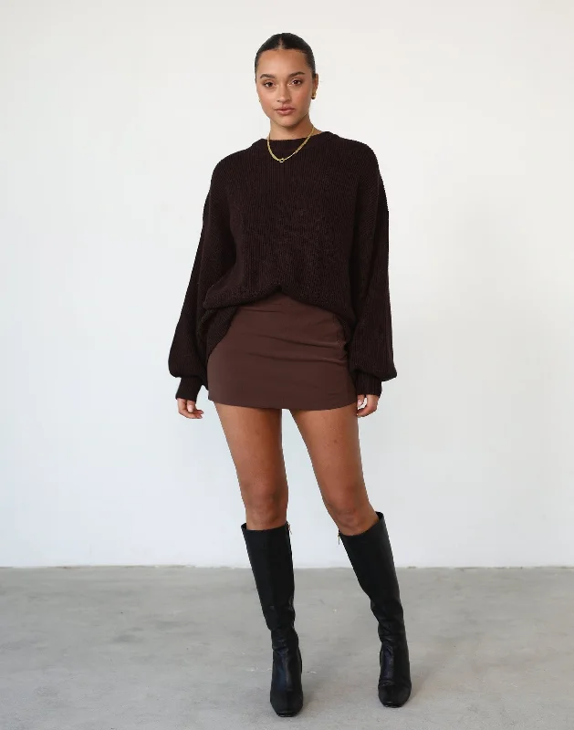 Cody Oversized Jumper (Chocolate)