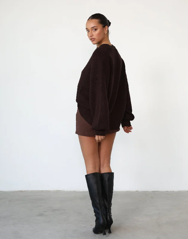 Cody Oversized Jumper (Chocolate)