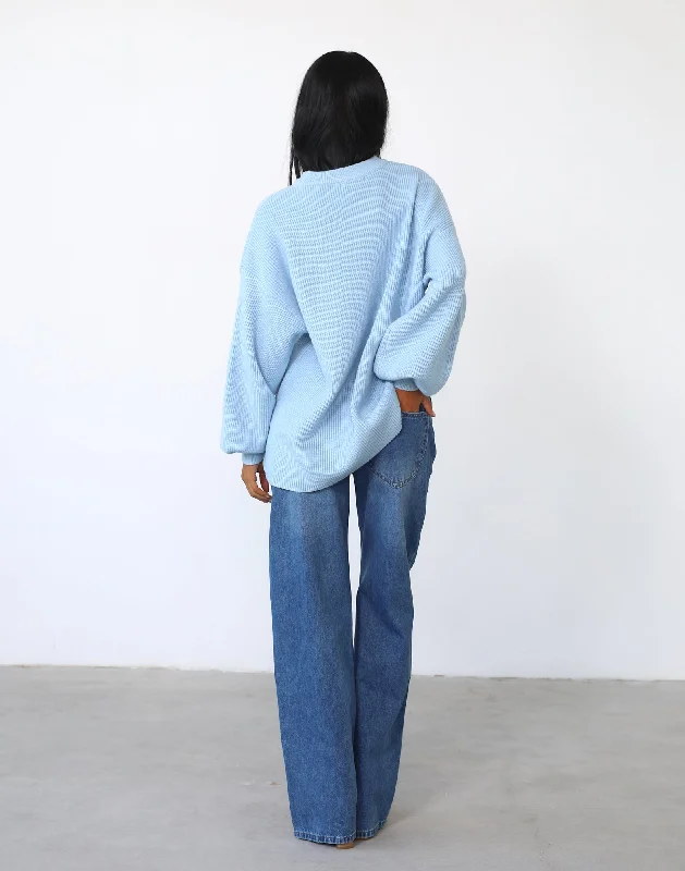 Cody Oversized Jumper (Powder Blue)