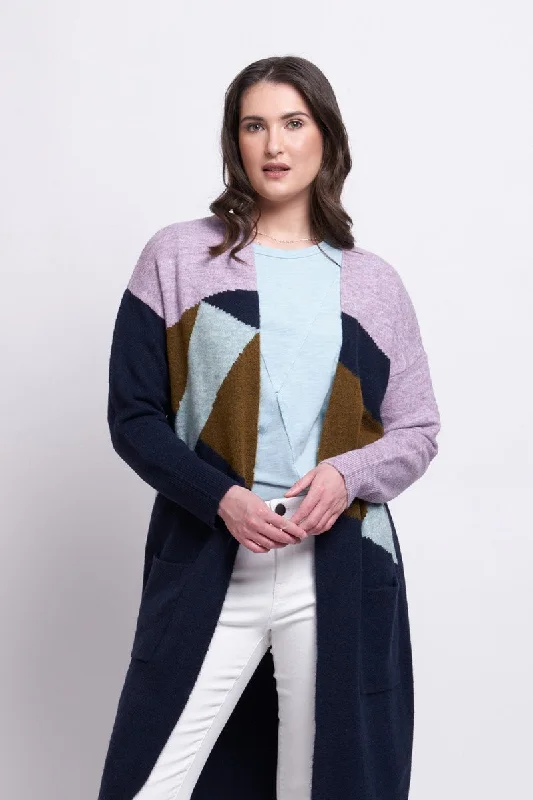 Cubist Cardigan in Duckegg Combo CFO7664 by Foil