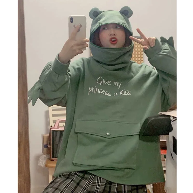 Cute frog hooded sweater YV43524