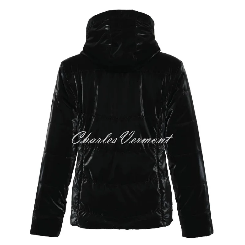 Dolcezza High Gloss Coat with Printed Lining and Hood - Style 73816