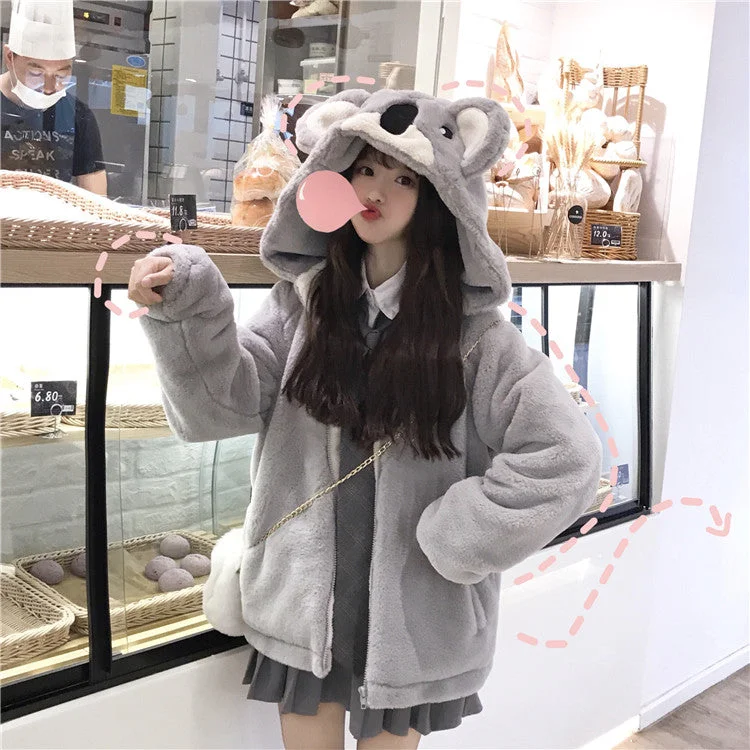 Fashion cute koala plush coat yv43327