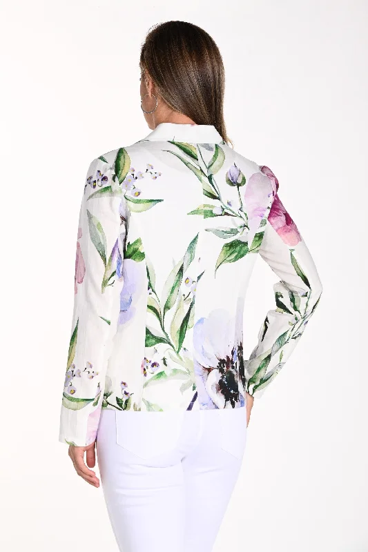 Frank Lyman - 241325U Floral Linen Blazer