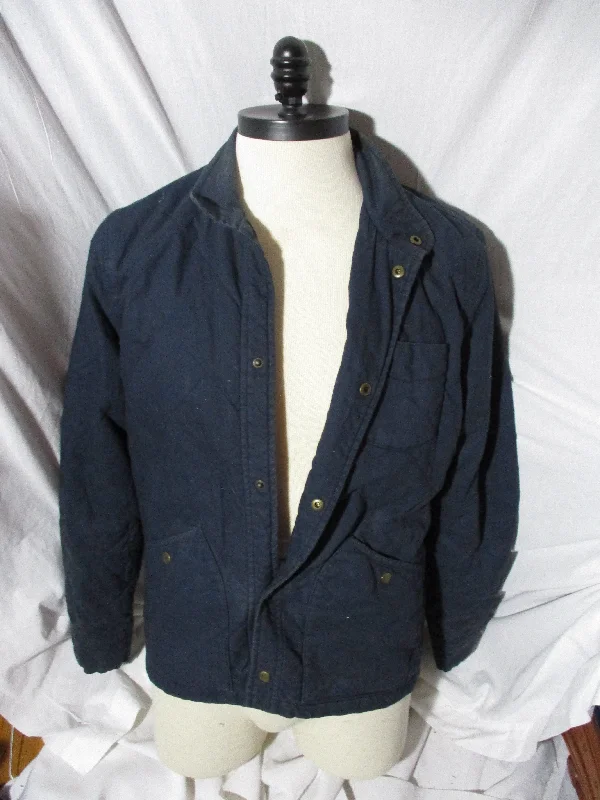 JACK WILLS ENGLAND Cotton Quilted Field Barn JACKET Coat L Fall winter Navy Blue