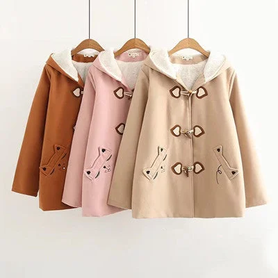 Japanese cat love embroidered coat YV401