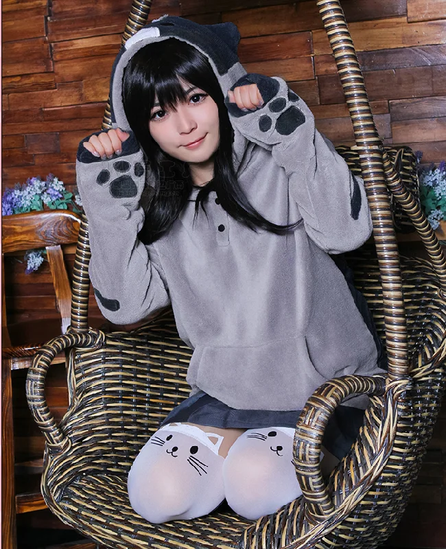 Japanese cute cat backyard sweater hoodie YV2243