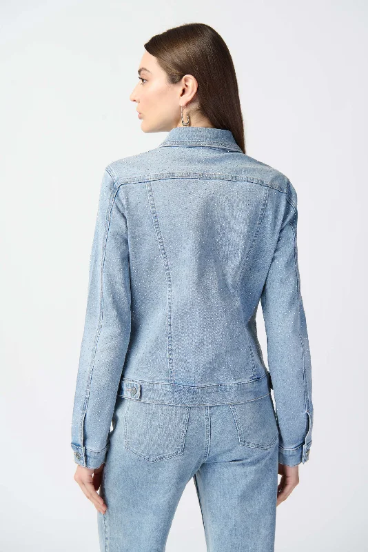 Joseph Ribkoff - 241914 Rhinestone Denim Jacket