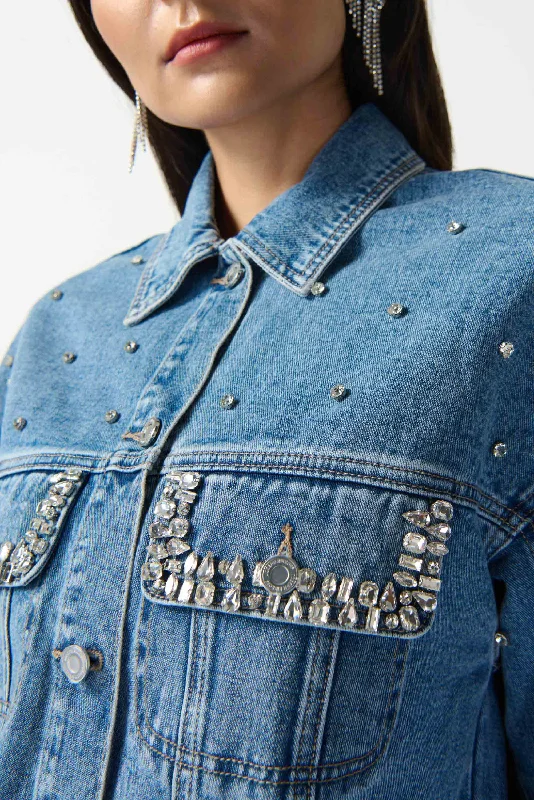 Joseph Ribkoff - 242917 Embellished Denim Jacket