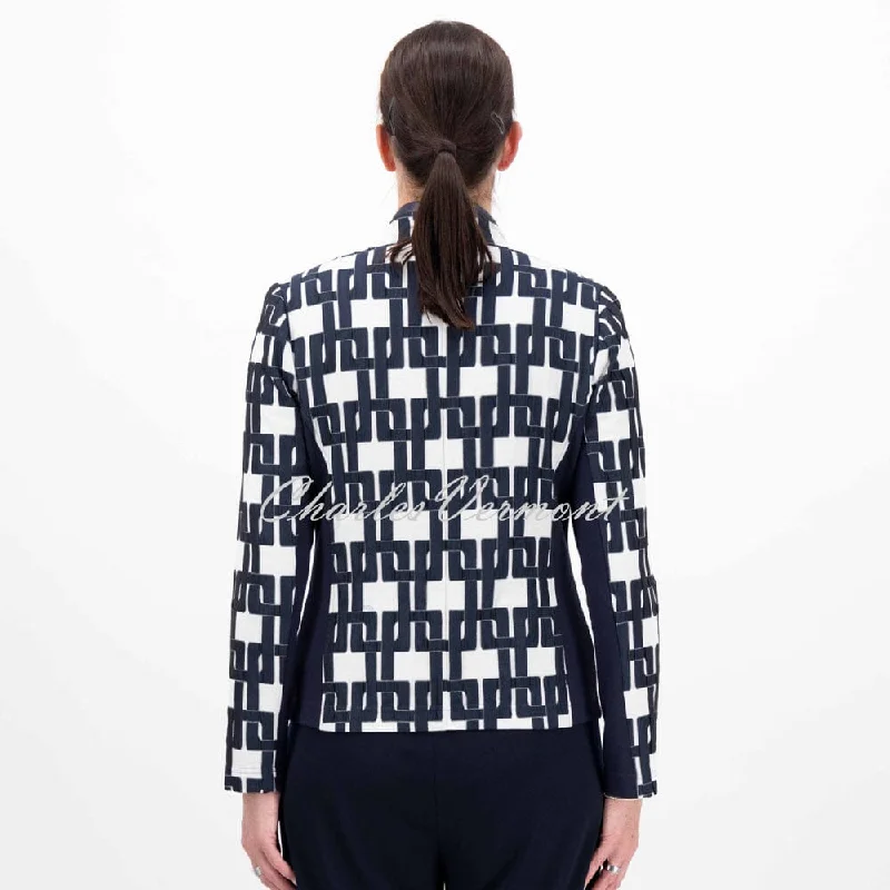 Just White Jacquard Jacket - Style J4123