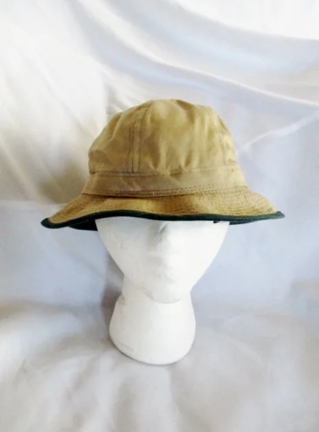 Vintage L.L. BEAN USA Fishing Beanie Hat Cap M BROWN GREEN Touring