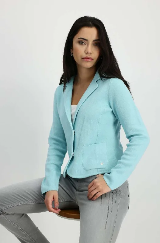 Lapel Collar Jacket 408485MNR in Bright Mint by Monari