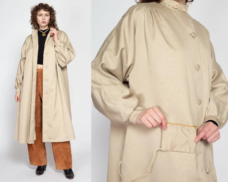 Large 80s Misty Harbor Khaki Tent Trench Coat