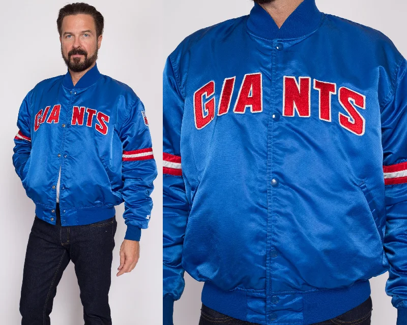 Large 90s New York Giants Satin Starter Jacket