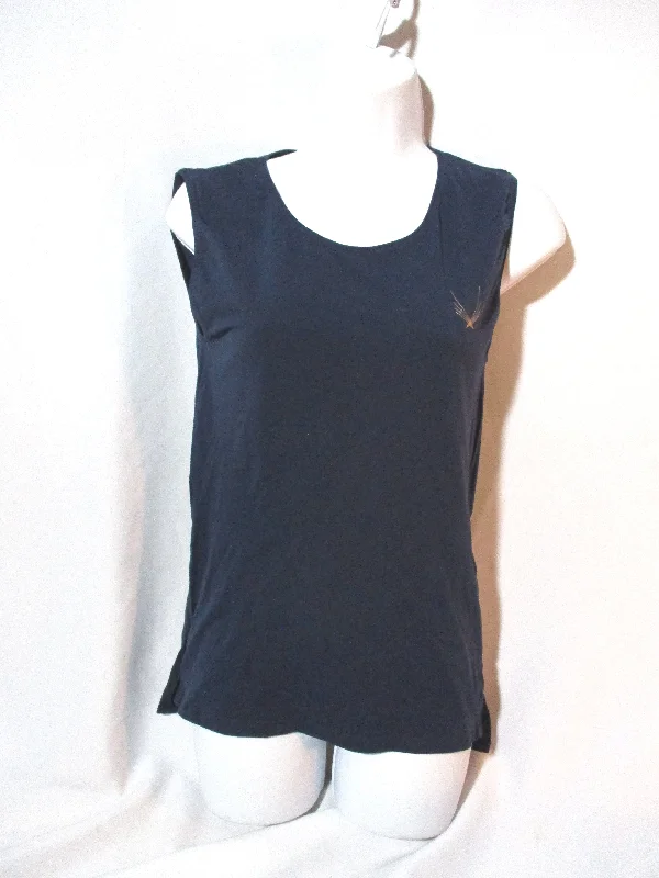 LUCAS HUGH SLEEVELESS FITNESS WORKOUT TOP M MARINE BLUE NAVY