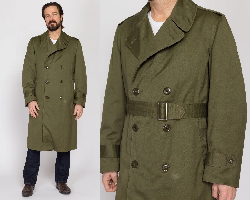 Medium 1950s US Army 107 Belted Trench Coat