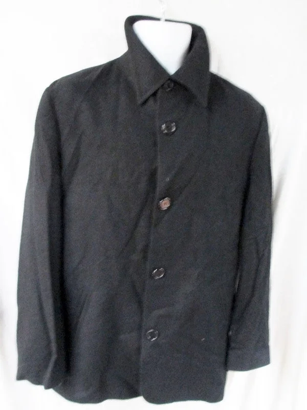 MENS CASHMERE CLASSICS Button Up JACKET Coat SOFT Black 36 S