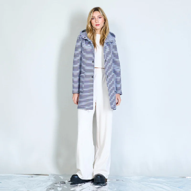 Midi scuba stripe coat wholesale